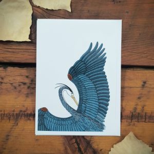 Great Blue on the Wing Notecard