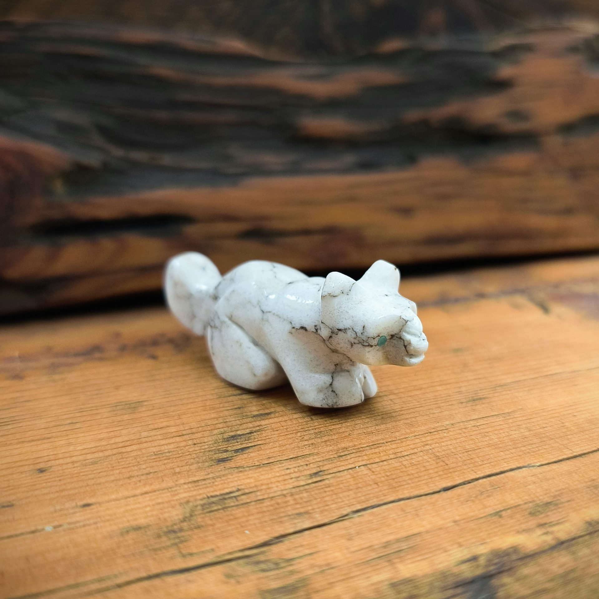 White Mountain Lion Fetish