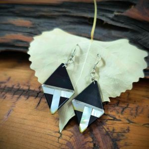 Black Santo Domingo Inlay Earrings