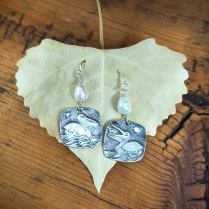 Pelican Fishing Earrings