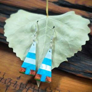 Triangle Santo Domingo Inlay Earrings
