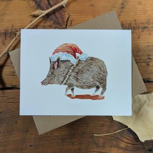 Christmas Javelina Notecard