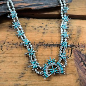 Needle Point Squash Blossom Necklace