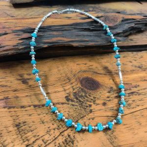 Turquoise and Beads Pueblo Necklace