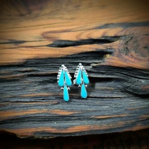 Rain Drops Zuni Post Earrings