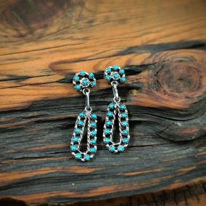 Teardrop Zuni Cluster Earrings