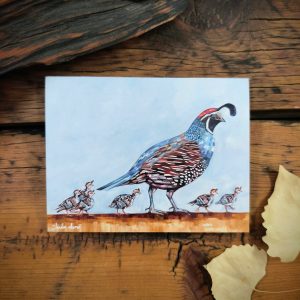 Quail Family Notecard