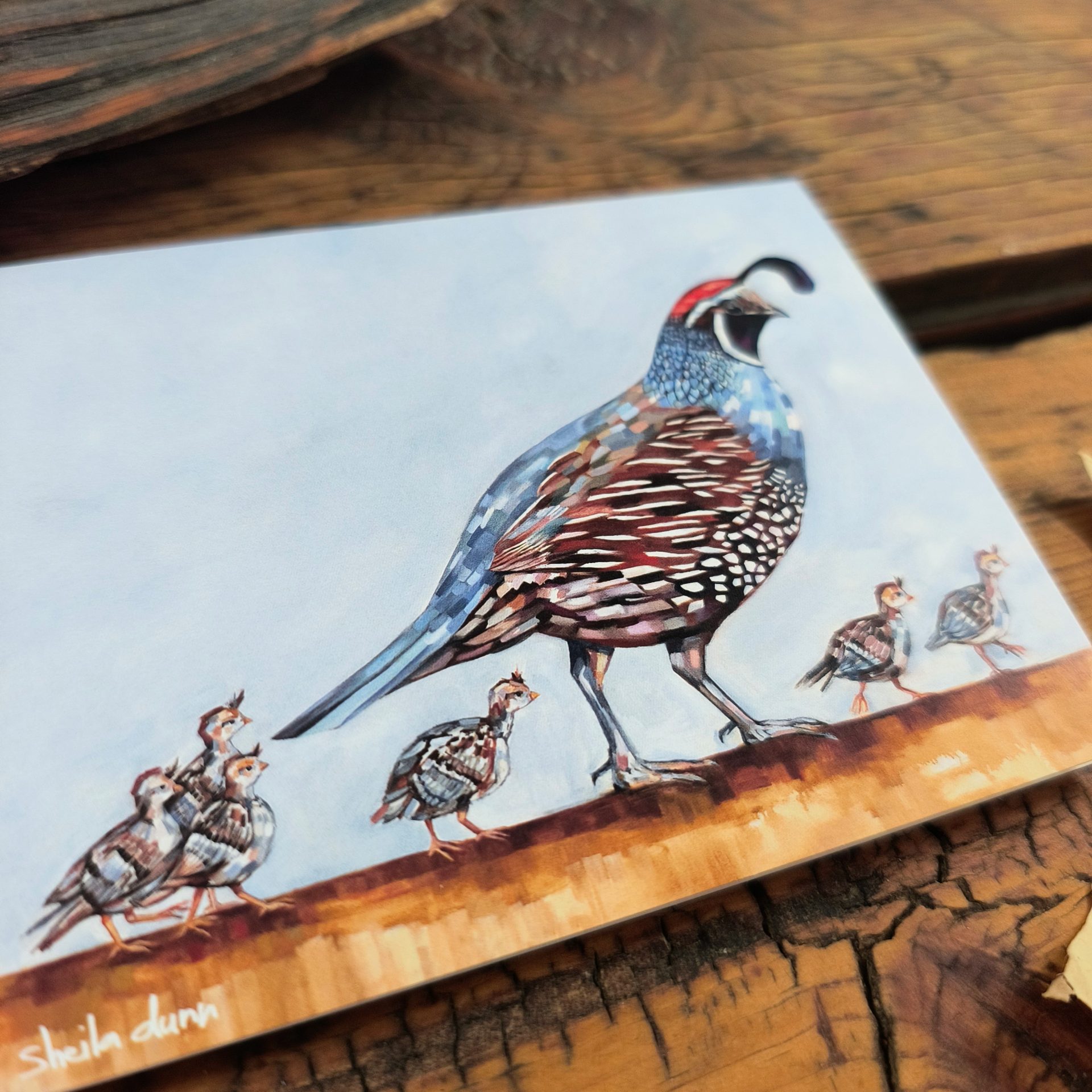 Quail Family Notecard - Image 2