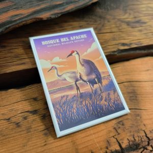 Bosque Sandhill Crane Lithograph Magnet