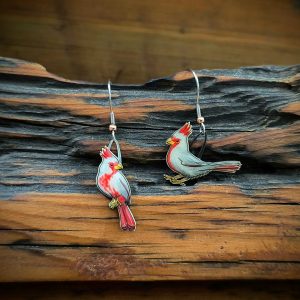 Pyrrhuloxia Earrings
