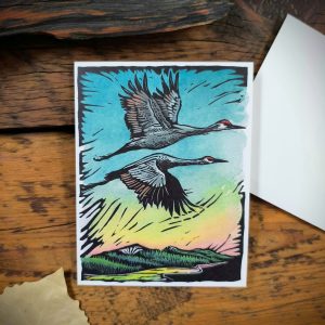 Together Forever Sandhill Cranes Notecard