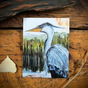 Great Blue Heron Painting Notecard
